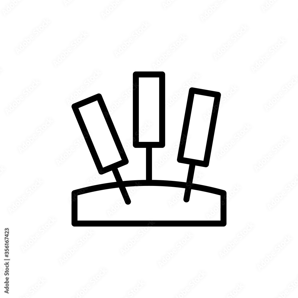 Poster acupuncture spine icon. simple line, outline vector elements of alternative medicine icons for ui an