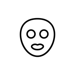 Fototapeta premium Face mask woman icon. Simple line, outline vector elements of alternative medicine icons for ui and ux, website or mobile application