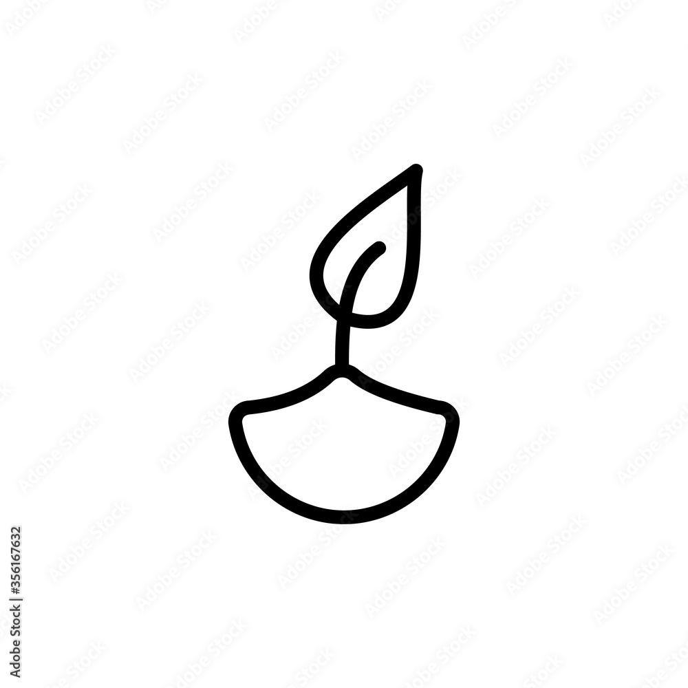 Poster leaf power of nature icon. simple line, outline vector elements of alternative medicine icons for ui