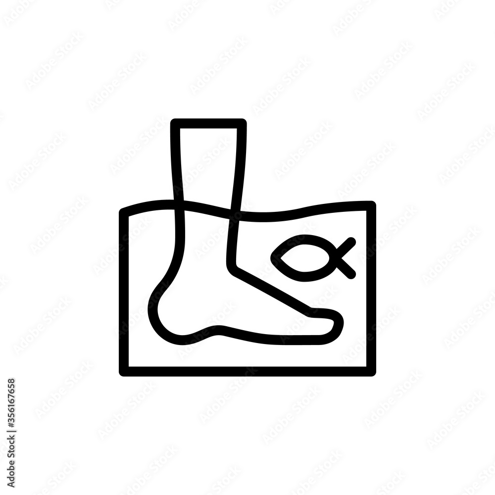 Poster circulatory disorders leg icon. simple line, outline vector elements of alternative medicine icons f