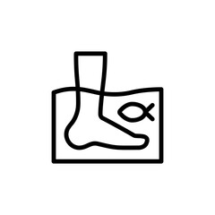 Circulatory disorders leg icon. Simple line, outline vector elements of alternative medicine icons for ui and ux, website or mobile application