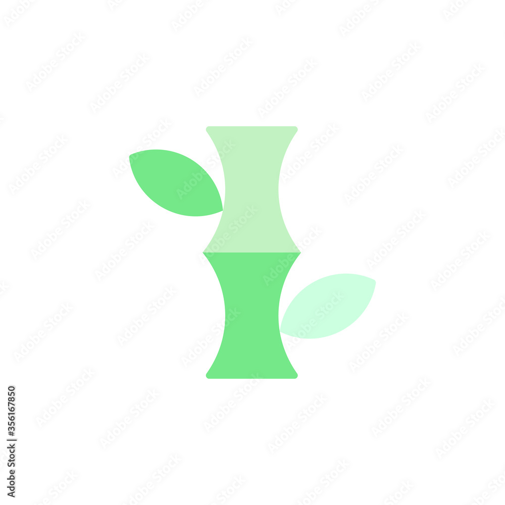 Poster bamboo botanical nature icon. simple color vector elements of alternative medicine icons for ui and 