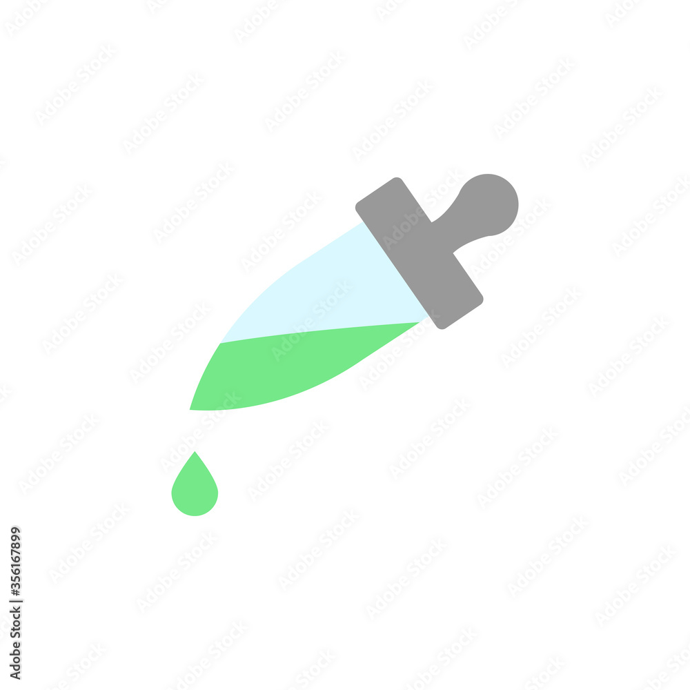 Poster pipette alternative medicine icon. simple color vector elements of alternative medicine icons for ui