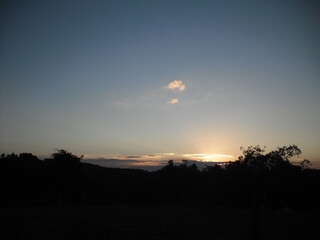 sunset in the mountains