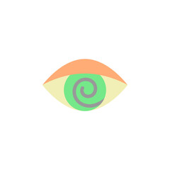 Eye spiral iridology icon. Simple color vector elements of alternative medicine icons for ui and ux, website or mobile application
