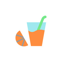 Drink glass orange icon. Simple color vector elements of alternative medicine icons for ui and ux, website or mobile application