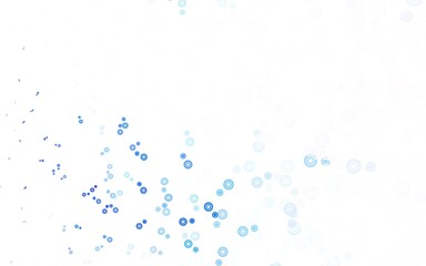 Light Blue, Yellow vector background with bubbles.