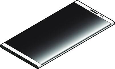 A contemporary slab cellular / mobile / hand phone. In white.