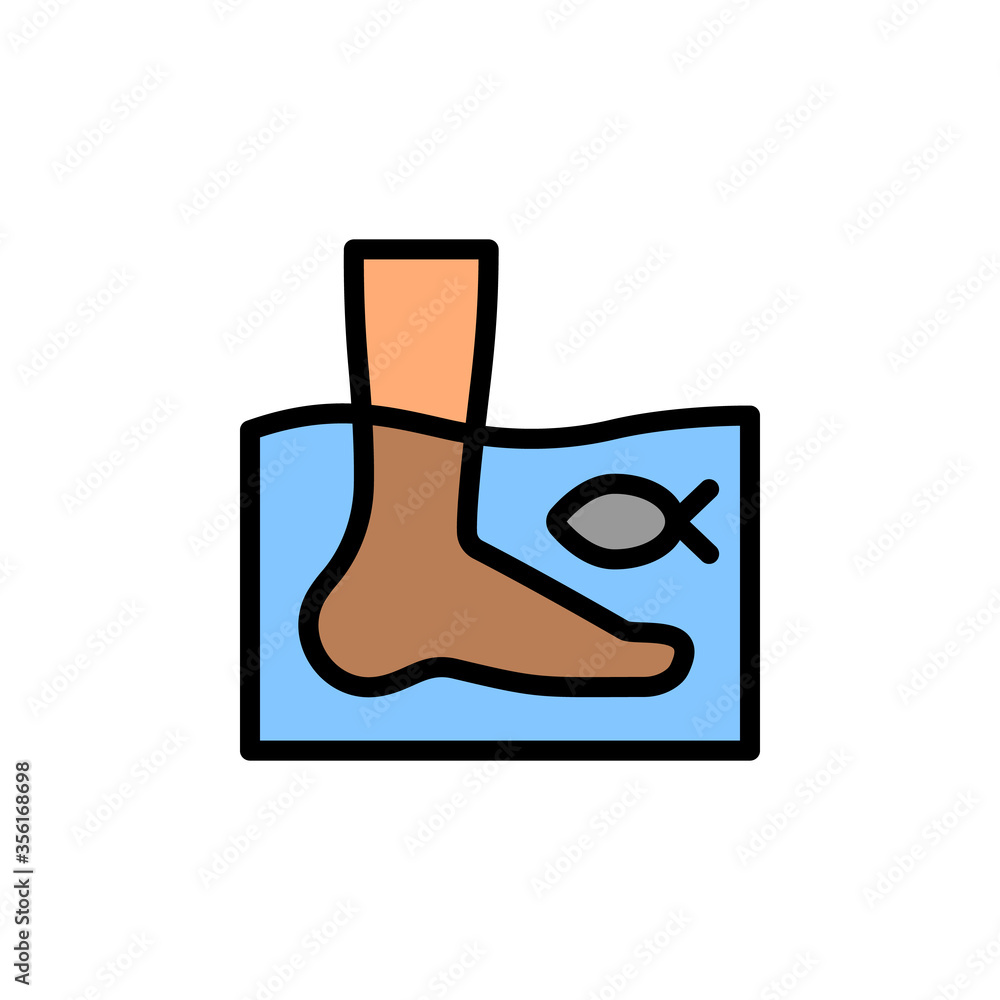 Poster circulatory disorders leg icon. simple color with outline vector elements of alternative medicine ic