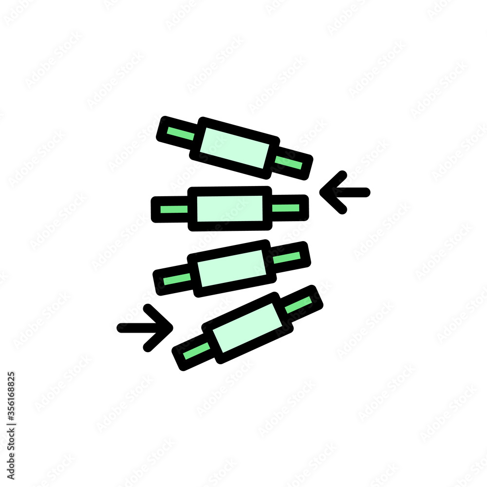 Poster chiropractic spine icon. simple color with outline vector elements of alternative medicine icons for