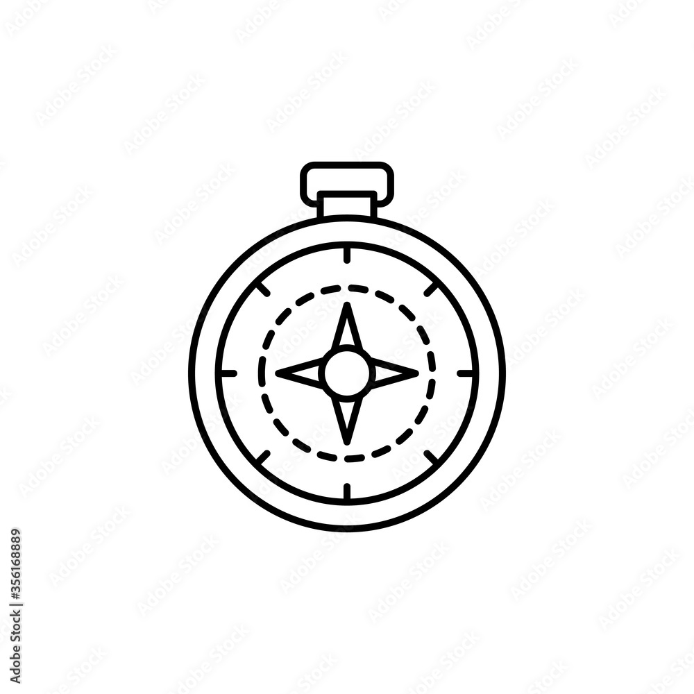 Poster compass, location icon. simple line, outline vector elements of archeology for ui and ux, website or
