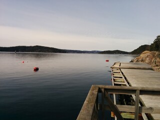 View of the sea from the docks