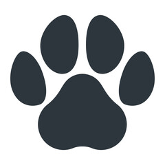 Black cat and dog animal paw. Pet footprints icon design. Vector Illustration.