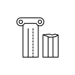 column, antiques icon. Simple line, outline vector elements of archeology for ui and ux, website or mobile application