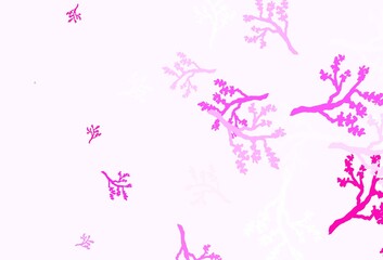Obraz na płótnie Canvas Light Pink vector abstract backdrop with sakura.