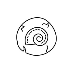 snail shell, antiques icon. Simple line, outline vector elements of archeology for ui and ux, website or mobile application
