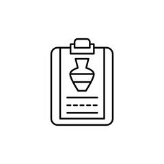 vase, document icon. Simple line, outline vector elements of archeology for ui and ux, website or mobile application