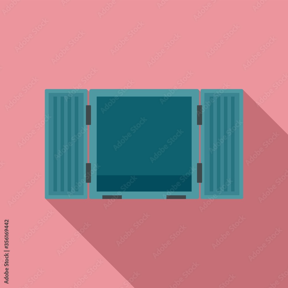 Poster open cargo container icon. flat illustration of open cargo container vector icon for web design