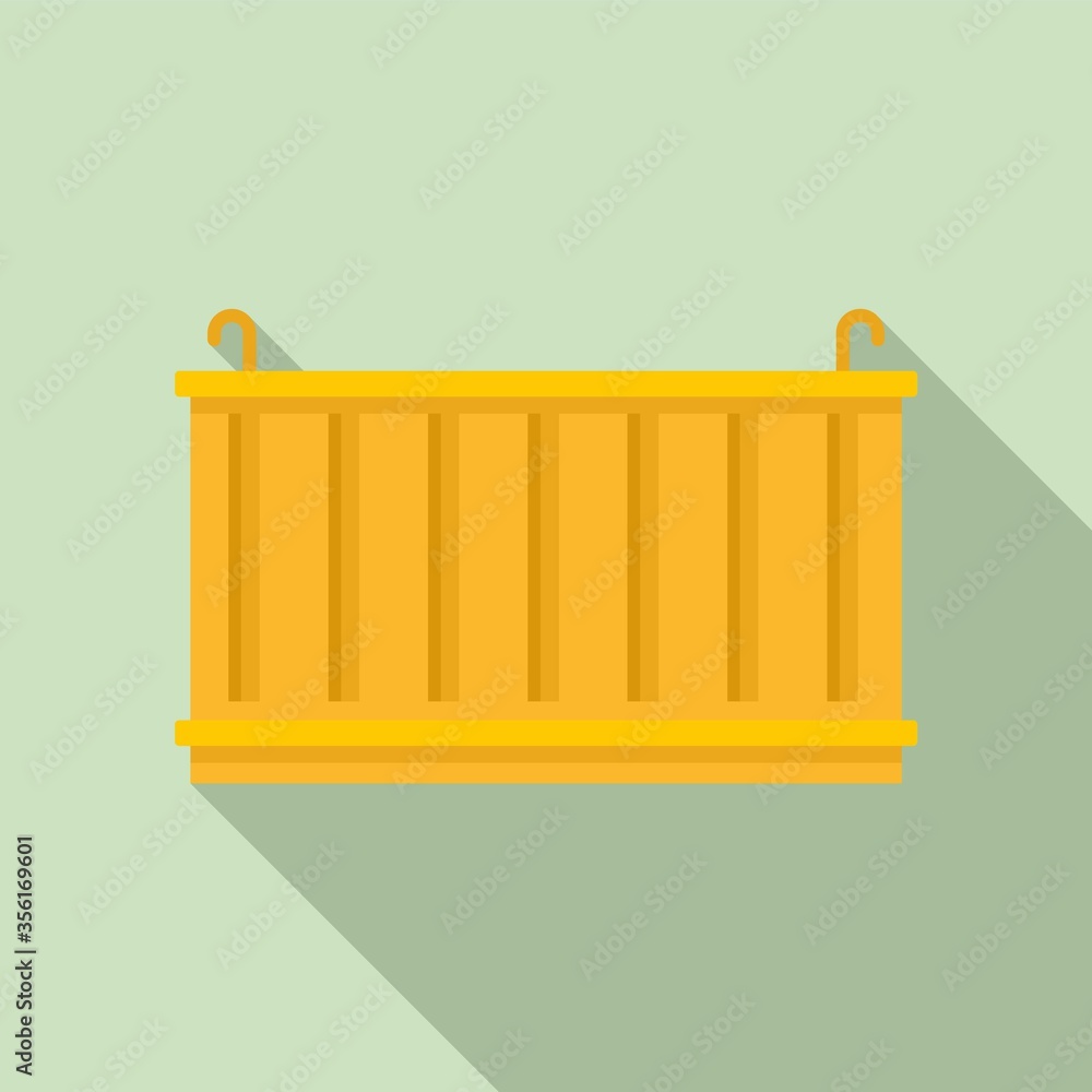 Poster dockyard cargo container icon. flat illustration of dockyard cargo container vector icon for web des