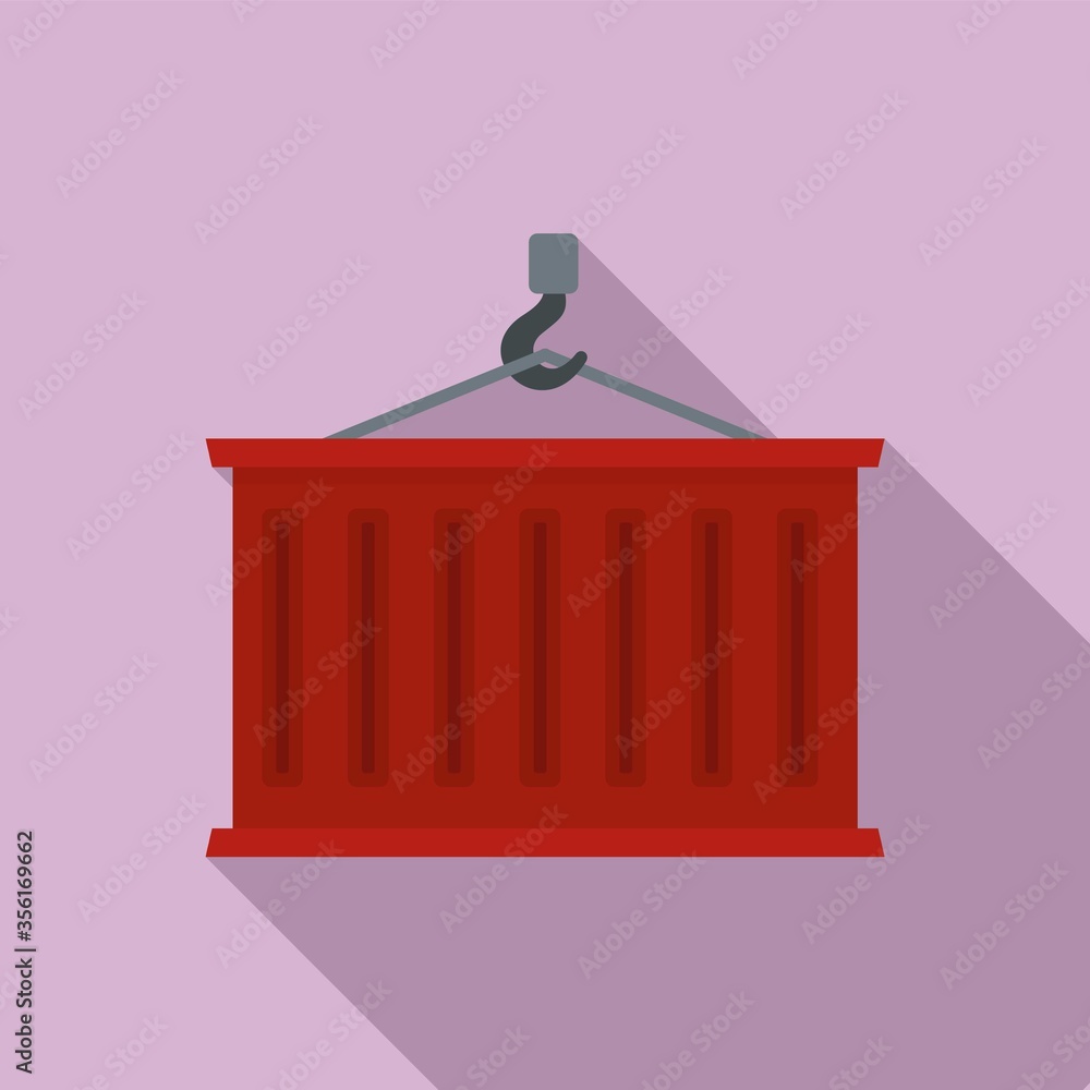 Poster export cargo container icon. flat illustration of export cargo container vector icon for web design