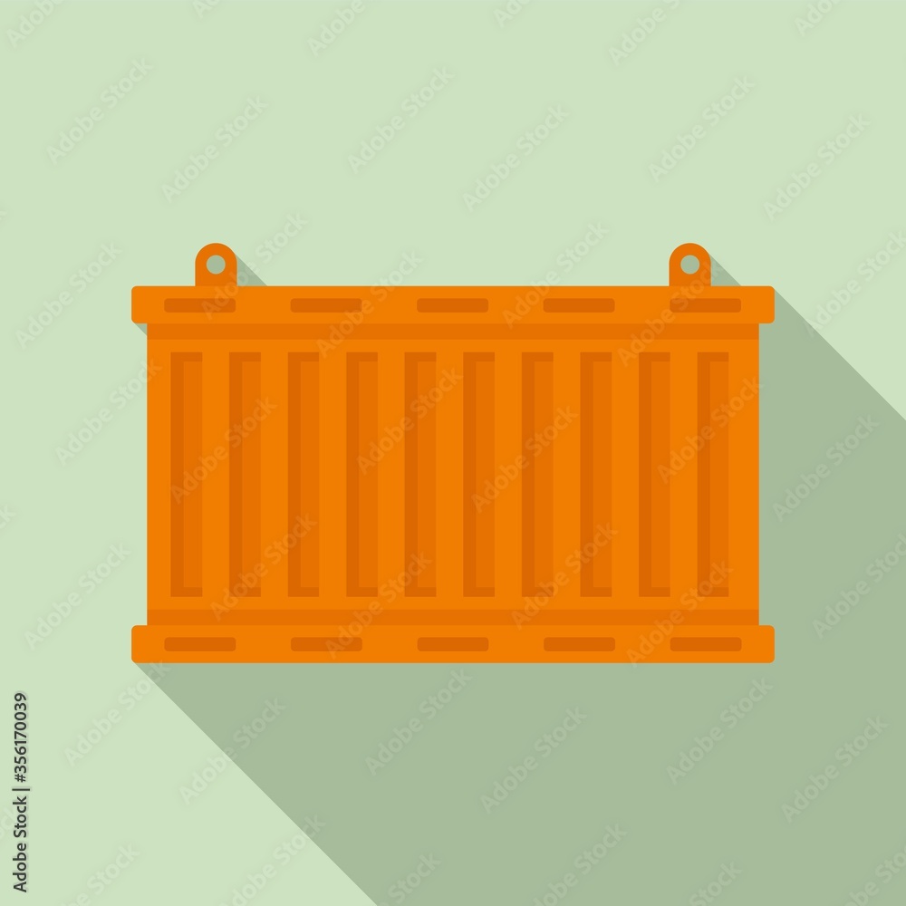 Poster express cargo container icon. flat illustration of express cargo container vector icon for web desig