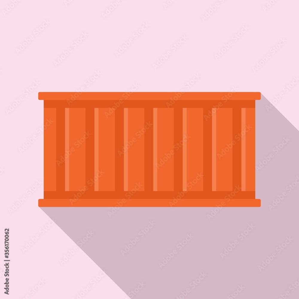 Poster global cargo container icon. flat illustration of global cargo container vector icon for web design