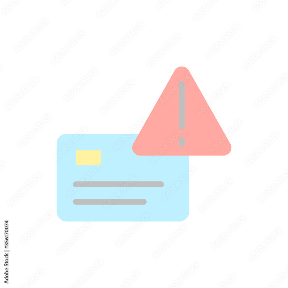 Poster card danger sign icon. simple color vector elements of bankruptcy icons for ui and ux, website or mo