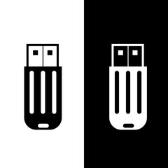 Pendrive Black & White icon design