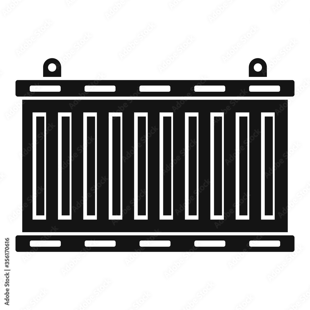 Poster express cargo container icon. simple illustration of express cargo container vector icon for web des