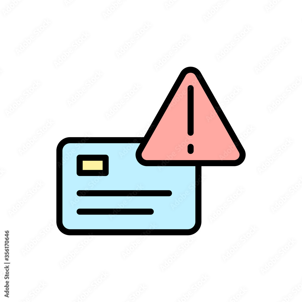 Poster card danger sign icon. simple color with outline vector elements of bankruptcy icons for ui and ux, 