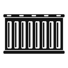 Delivery cargo container icon. Simple illustration of delivery cargo container vector icon for web design isolated on white background