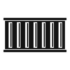 Global cargo container icon. Simple illustration of global cargo container vector icon for web design isolated on white background