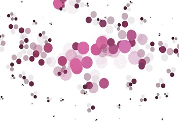 Light Orange vector background with bubbles.