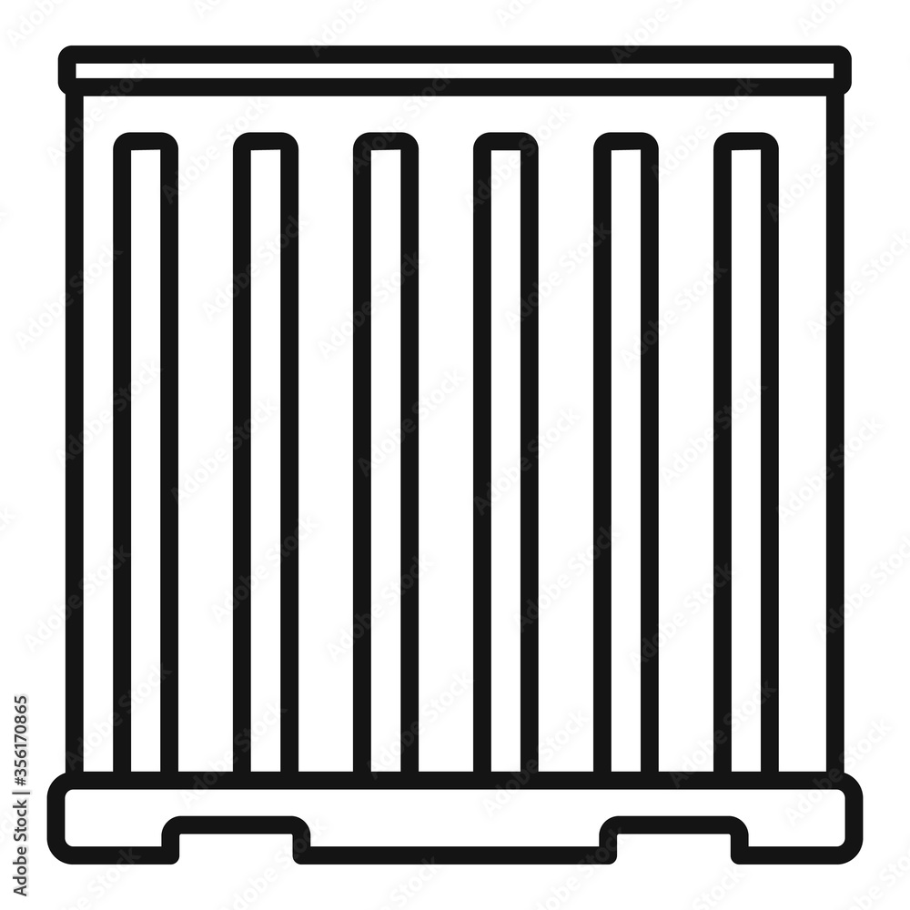 Poster shipping cargo container icon. outline shipping cargo container vector icon for web design isolated 