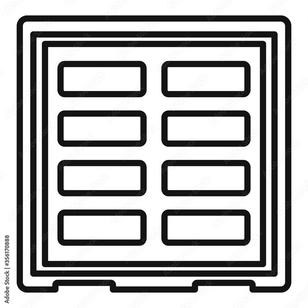 Poster dockyard cargo container icon. outline dockyard cargo container vector icon for web design isolated 
