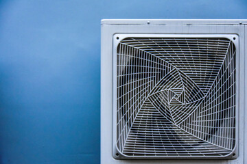 air conditioner on a blue background