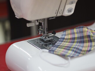 Sewing machine accessories sew face mask fabric material protection from virus covid-19 dust diseases and healthcare