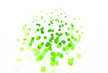 Light Green vector template with chaotic shapes.