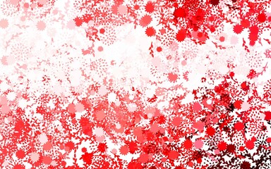 Light Pink, Red vector natural artwork with flowers, roses.