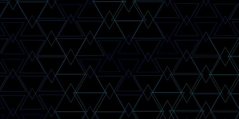 Dark BLUE vector backdrop with lines, triangles. Modern abstract illustration with colorful triangles. Template for landing pages.