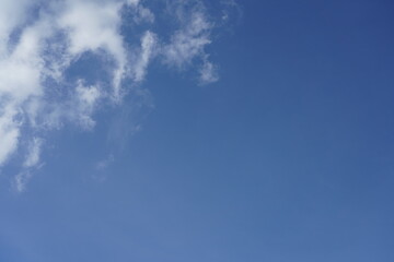 Blue sky cloud with empty space background.