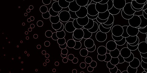 Dark Red vector layout with circle shapes. Abstract colorful disks on simple gradient background. Design for posters, banners.