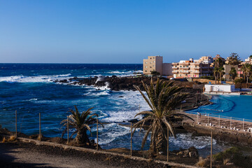 Atlantic ocean wild coast, Tenerife, Canary islands, Spain