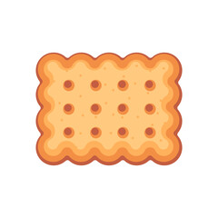 Cookie snack cracker isolated. Food vector illustration