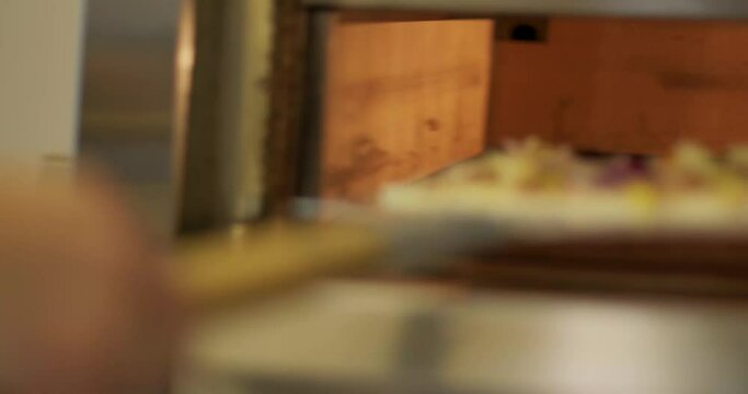 Pizza in oven