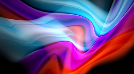 Fototapeta premium Liquid colors fluid gradients on black background