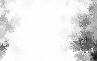 Light Gray vector abstract pattern with flowers
