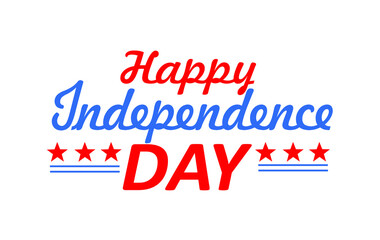 Fourth of July Independence Day. Happy independence day card or banner