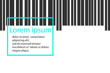 Linear barcode on white background. Minimalistic design. Vector image EAN, UPC, barcode.