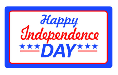 Fourth of July Independence Day. Happy independence day card or banner
